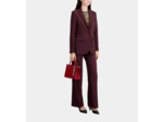 Veste De Costume En Crepe Fitte Epaule burgundy