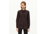 Chemise imprimée pois et fleurs en soie mélangée noire black
