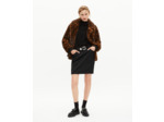 Jupe courte avec bords satin noire black