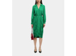 Robe Porte-Feuille Midi En Jacquard green