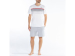 Pyjashort homme PURE blanc/gris