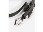 Ceinture en cuir large avec fronces black