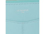 Compagnon zippé à rabat Charlotte en cuir lisse
