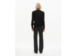Pull col polo en laine mérinos noir black