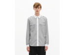 Chemise à fines rayures blanche et noire black white