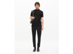 Polo en coton piqué noir black