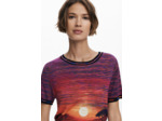 T-Shirt À Manches Courtes En Tricot – Femme