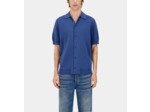Chemise Bleue Manches Courtes En Maille middle navy