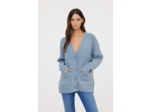 Gilet uni en laine mélangée effet oversize