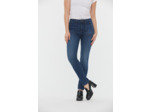 Denim slim fit, jambes ajustées, taille medium haute , poches plaquées
