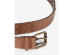 Ceinture En Cuir Marron Avec Rivets brown