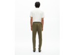 Pantalon droit en coton kaki kaki