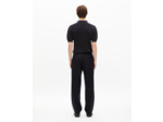 Pantalon large en laine marine bleu