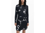 Robe À Manches Longues En Tissu – Femme