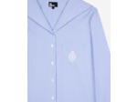Chemise a manches longues col marin blue white