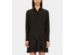 Robe Chemise Noire Courte Avec Nœud black
