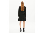 Robe courte trompe l'oeil en maille noire black