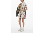 Robe À Manches Courtes En Tissu – Femme