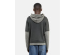 Pull a capuche bi-color middle grey / anthracite
