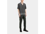Chemise A Manches Courtes Col Requin black white