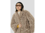 Manteau Macumba Craie en Peau De Mouton