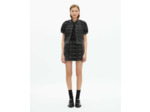 Blouson court en denim avec boutons militaires black washed