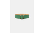 Ceinture Lauren Vert en Cuir De Vachette