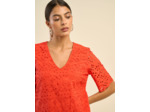 Robe courte en broderie anglaise