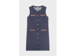 Robe sans manche en denim et cuir - PYRA
