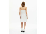 Robe courte a bretelle a dentelle ecru