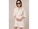 Short Sylviane Blanc en Coton