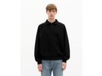 Sweatshirt col polo noir black washed