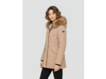 Parka à capuche bordée de fausse fourrure