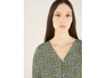 Chemise fleurs bleues