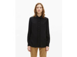 Chemise a manches longues en soie black