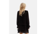 Robe courte manche longue a volant black stone