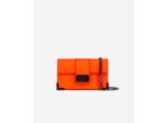 Petite Pochette Emily En Cuir Fluo orange fluo