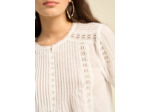 Blouse brodée en gaze de coton