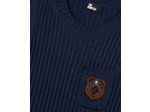 Robe courte en maille bleu marine bleu