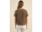Pull en crochet à manches courtes