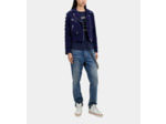 Blouson Cuir Suede dark blue