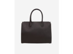 Sac cabas ming l en cuir grainé marron brown