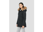 Parka à capuche bordée de fausse fourrure