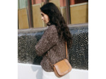 Petit sac bandoulière Ella en cuir grainé et nubuck