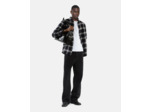 Chemise manches longues a carreaux black grey white