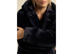 Duffle-coat en fausse fourrure à capuche