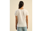T-shirt à col V orné d'une tresse