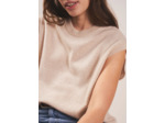 Pull sans manches en cachemire