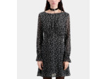 Robe Courte A Manches Longues black-ecru