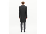 Manteau long en laine gris anthracite anthracite
